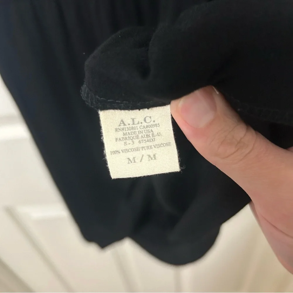 A.L.C. Black Jersey Sleeveless Mini Dress with cutout Size M - Picture 11 of 12